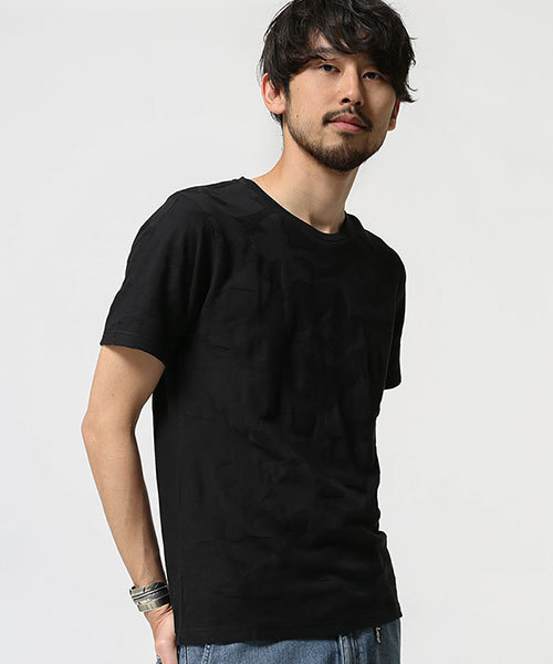 NANO universe(ナノユニバース)の「CamoリンクスTee SS(Tシャツ/カットソー・メンズ・ホワイト/ブルー/ブラック・X-LARGE/SMALL/LARGE/MEDIUM)」の1枚目の写真