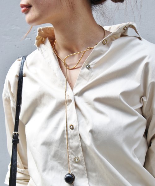 Finamore（フィナモレ）の「Finamore Napoli BIGシルエットシャツ◆（シャツ/ブラウス・レディース・ベージュ・40）」の5枚目の写真