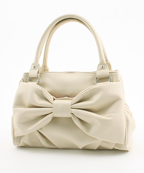 earth music&ecology（アースミュージックアンドエコロジー）の「Ribbon Mini/Bag（ボストンバッグ・レディース・ブラック/ベージュ/ブラウン/アイボリー/シルバー系その他・FREE）」の2枚目の写真