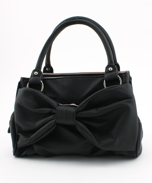 earth music&ecology（アースミュージックアンドエコロジー）の「Ribbon Mini/Bag（ボストンバッグ・レディース・ブラック/ベージュ/ブラウン/アイボリー/シルバー系その他・FREE）」の3枚目の写真