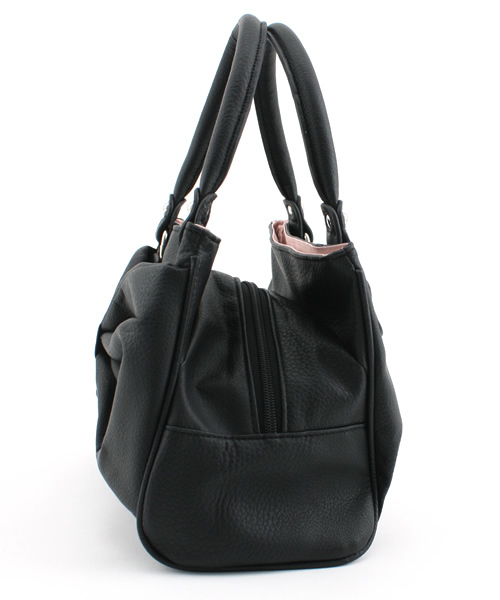 earth music&ecology（アースミュージックアンドエコロジー）の「Ribbon Mini/Bag（ボストンバッグ・レディース・ブラック/ベージュ/ブラウン/アイボリー/シルバー系その他・FREE）」の7枚目の写真