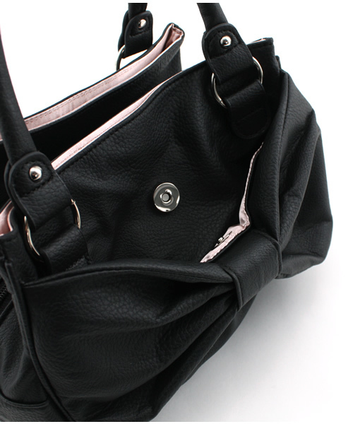 earth music&ecology（アースミュージックアンドエコロジー）の「Ribbon Mini/Bag（ボストンバッグ・レディース・ブラック/ベージュ/ブラウン/アイボリー/シルバー系その他・FREE）」の9枚目の写真