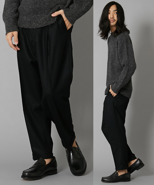 AMERICAN RAG CIE(アメリカンラグシー)の「定番 ウールスラックス(スラックス・メンズ・ネイビー/ブラック・1/2)」の2枚目の写真