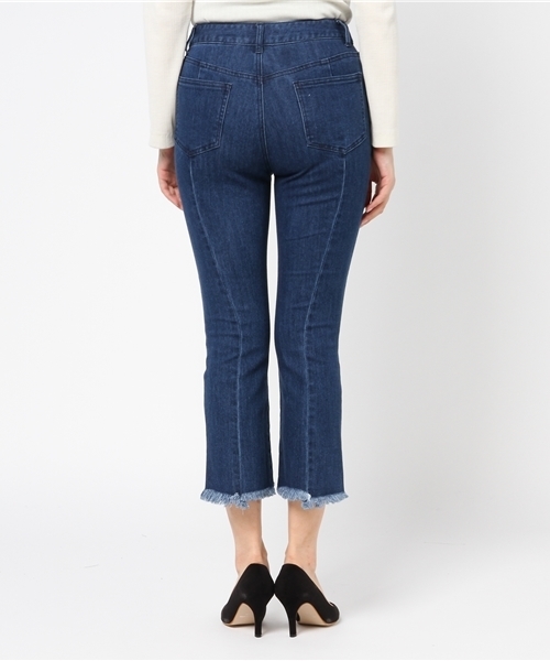 WEGO（ウィゴー）の「DISPARK/ランダムカットフレアデニムパンツ（デニムパンツ・レディース・インディゴブルー・LARGE/MEDIUM）」の6枚目の写真