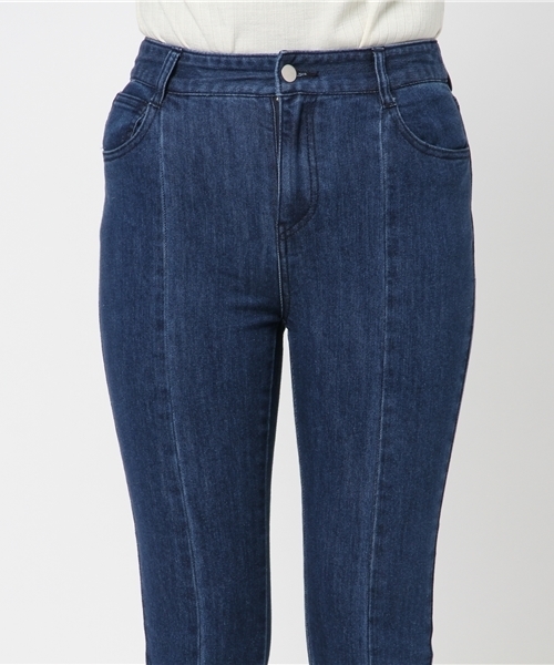 WEGO（ウィゴー）の「DISPARK/ランダムカットフレアデニムパンツ（デニムパンツ・レディース・インディゴブルー・LARGE/MEDIUM）」の7枚目の写真