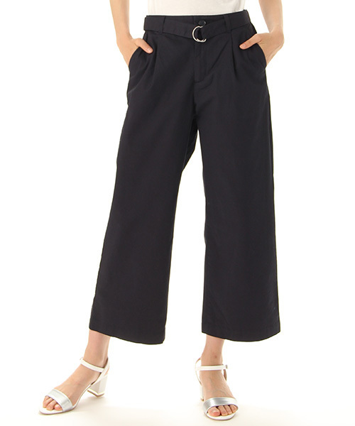 Honeys（ハニーズ）の「チノワイドパンツアンクル丈（チノパンツ・レディース・キャメル/ライトベージュ/ネイビー/ブラック/カーキ/オレンジ/ブラウン/ベージュ・S/LL/L/M）」の7枚目の写真