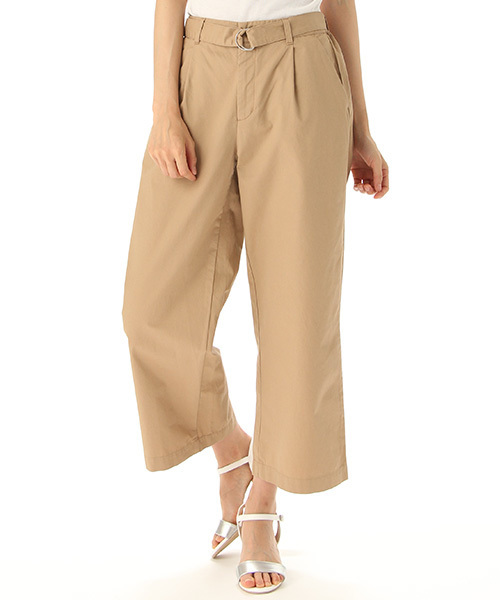 Honeys（ハニーズ）の「チノワイドパンツアンクル丈（チノパンツ・レディース・キャメル/ライトベージュ/ネイビー/ブラック/カーキ/オレンジ/ブラウン/ベージュ・S/LL/L/M）」の8枚目の写真