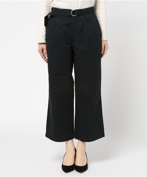 Honeys（ハニーズ）の「チノワイドパンツアンクル丈（チノパンツ・レディース・キャメル/ライトベージュ/ネイビー/ブラック/カーキ/オレンジ/ブラウン/ベージュ・S/LL/L/M）」の12枚目の写真