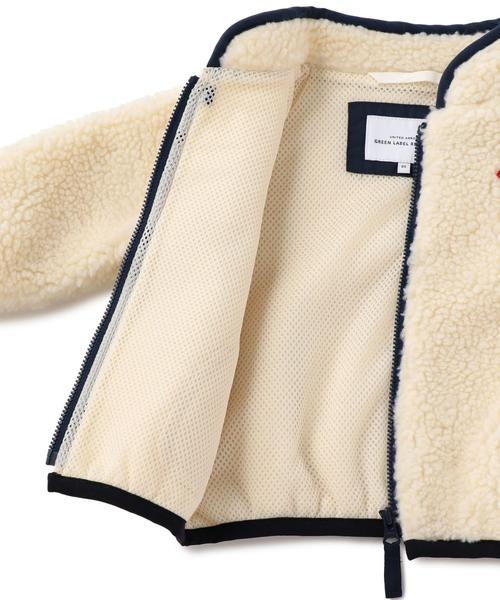 green label relaxing（グリーンレーベルリラクシング）の「【ベビー】ボアジップ ブルゾン（ブルゾン・キッズ・オフホワイト/ネイビー・85）」の15枚目の写真