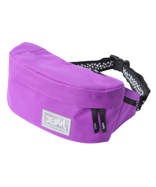 X-girl（エックスガール）の「MOUNTAINEERING BODY BAG（ショルダーバッグ・レディース・ブラック/パープル/レッド・ONE SIZE）」の2枚目の写真