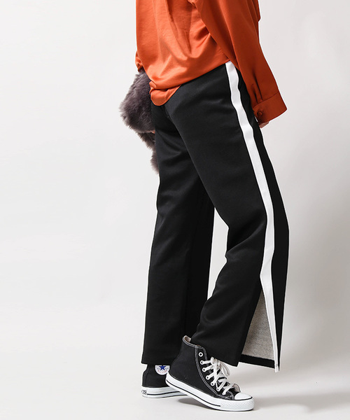 WEGO（ウィゴー）の「WEGO/スリットラインワイドパンツ（その他パンツ・レディース・ブラック・FREE）」の11枚目の写真