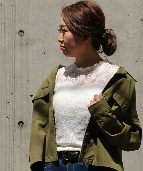 VENCEEXCHANGE（ヴァンスエクスチェンジ）の「ツイルオープンカラーシャツ                  （シャツ/ブラウス・レディース・ライトカーキ/その他31・MEDIUM）」の9枚目の写真