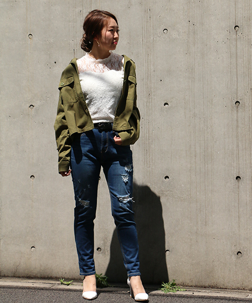 VENCEEXCHANGE（ヴァンスエクスチェンジ）の「ツイルオープンカラーシャツ                  （シャツ/ブラウス・レディース・ライトカーキ/その他31・MEDIUM）」の8枚目の写真