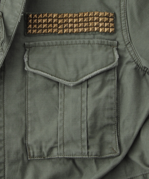 BEAMS（ビームス）の「○O/R STUDS M-65（ミリタリージャケット・メンズ・オリーブ・SMALL/MEDIUM/LARGE/X-LARGE）」の7枚目の写真