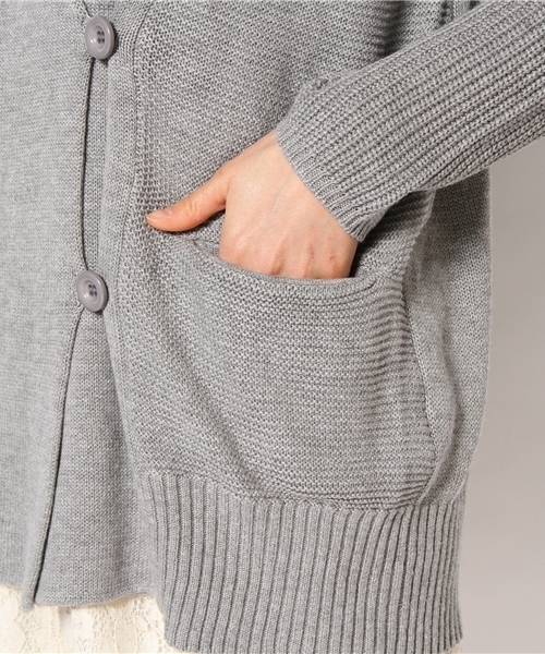 Jewel Changes（ジュエルチェンジズ）の「JOC TCL/C Wマエ ショール カーディガン / ダブルボタン（カーディガン/ボレロ・レディース・グレー/ナチュラル・フリー）」の9枚目の写真