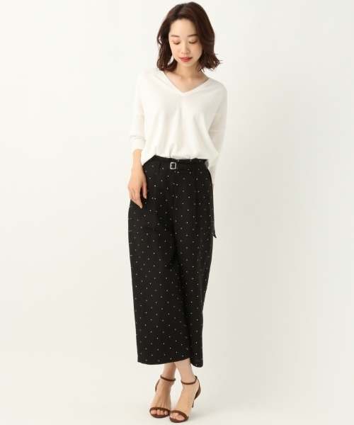 A part by（アパートバイ）の「洗濯機で洗えるUVカットニット/12GACEガーターVニット6S 798624（ニット/セーター・レディース・ホワイト/ライトグリーン/ネイビー/ライトパープル・FREE）」の5枚目の写真