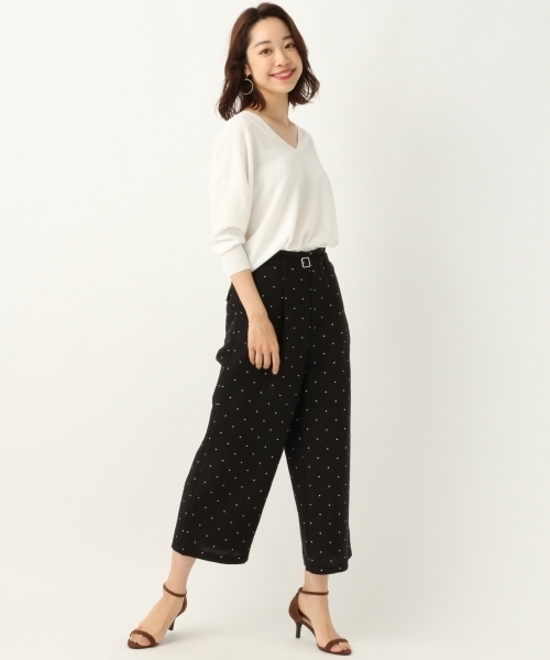 A part by（アパートバイ）の「洗濯機で洗えるUVカットニット/12GACEガーターVニット6S 798624（ニット/セーター・レディース・ホワイト/ライトグリーン/ネイビー/ライトパープル・FREE）」の6枚目の写真