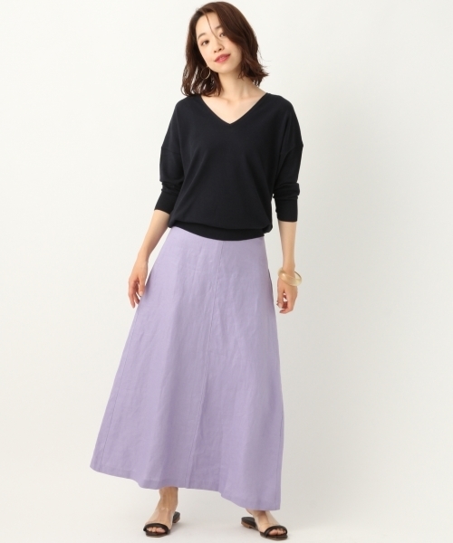 A part by（アパートバイ）の「洗濯機で洗えるUVカットニット/12GACEガーターVニット6S 798624（ニット/セーター・レディース・ホワイト/ライトグリーン/ネイビー/ライトパープル・FREE）」の7枚目の写真