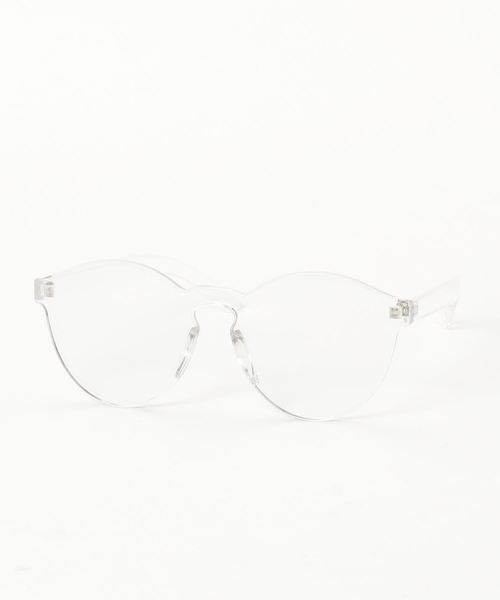 WEGO（ウィゴー）の「WEGO/カラースケルトンタイプサングラス（サングラス・メンズ・ブラック/ブルー/ブラウン/ピンク/パープル/ホワイト系その他・FREE）」の2枚目の写真