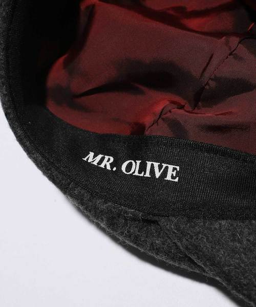 MR.OLIVE(ミスターオリーブ)の「RACAL×MR.OLIVE COLLABORATION / 8 PARTS MELTON CASQUETTE(キャスケット・メンズ・チャコールグレー/ブラック/ブラウン・FREE)」の9枚目の写真