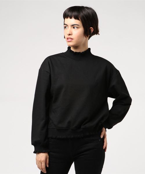 WEGO（ウィゴー）の「WEGO/フリルリブスウェット（スウェット・レディース・ホワイト/ブラック/ブルー/キャメル・FREE）」の16枚目の写真