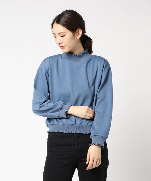 WEGO（ウィゴー）の「WEGO/フリルリブスウェット（スウェット・レディース・ホワイト/ブラック/ブルー/キャメル・FREE）」の17枚目の写真