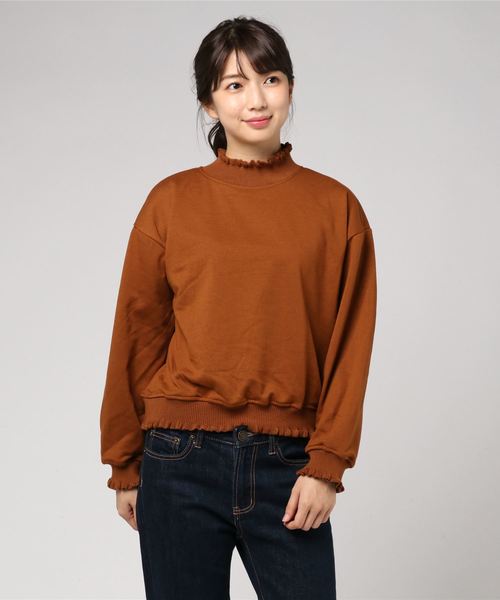 WEGO（ウィゴー）の「WEGO/フリルリブスウェット（スウェット・レディース・ホワイト/ブラック/ブルー/キャメル・FREE）」の18枚目の写真