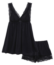 【 フローラルレース 】 パルフェーム キャミソール＆タップパンツセット