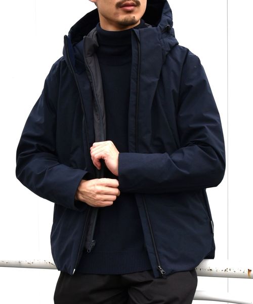 SHIPS(シップス)の「SU: 【TECH】 3wayマウンテンパーカー(マウンテンパーカー・メンズ・ベージュ/ネイビー/オリーブ・SMALL/MEDIUM/LARGE)」の3枚目の写真