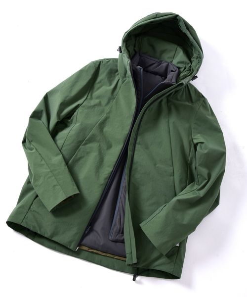 SHIPS(シップス)の「SU: 【TECH】 3wayマウンテンパーカー(マウンテンパーカー・メンズ・ベージュ/ネイビー/オリーブ・SMALL/MEDIUM/LARGE)」の2枚目の写真