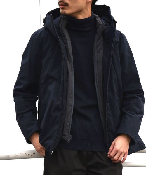 SHIPS(シップス)の「SU: 【TECH】 3wayマウンテンパーカー(マウンテンパーカー・メンズ・ベージュ/ネイビー/オリーブ・SMALL/MEDIUM/LARGE)」の4枚目の写真