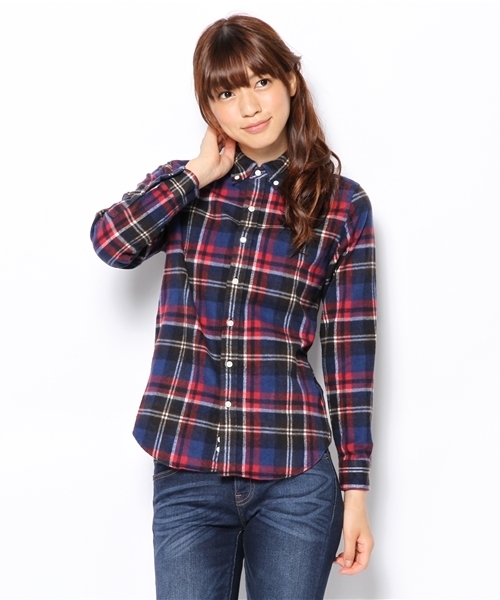 BEAUTY&YOUTH UNITED ARROWS（ビューティーアンドユースユナイテッドアローズ）の「BYBC GYMPHLEX ネルチェックシャツ（シャツ/ブラウス・レディース・ブラック/レッド/ネイビー・12）」の3枚目の写真