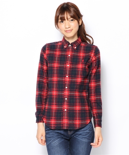 BEAUTY&YOUTH UNITED ARROWS（ビューティーアンドユースユナイテッドアローズ）の「BYBC GYMPHLEX ネルチェックシャツ（シャツ/ブラウス・レディース・ブラック/レッド/ネイビー・12）」の4枚目の写真