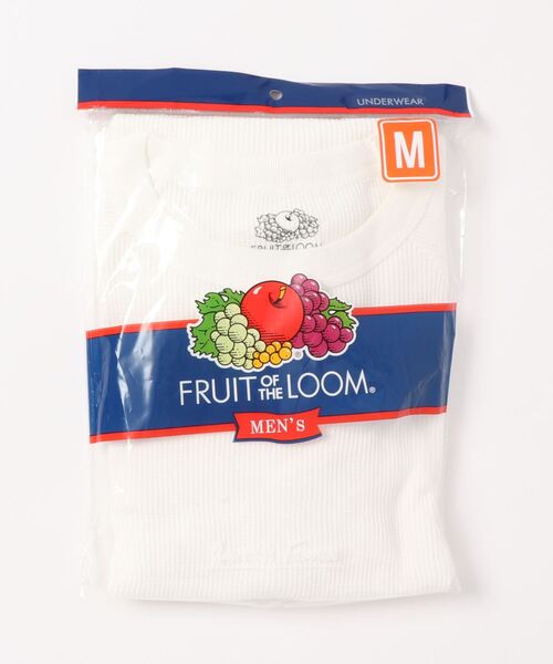 FRUIT OF THE LOOM（フルーツオブザルーム）の「FRUIT OF THE LOOM　ワッフルロンT（Tシャツ/カットソー・メンズ・ホワイト/ブラック/ネイビー/グレー・M/L）」の6枚目の写真