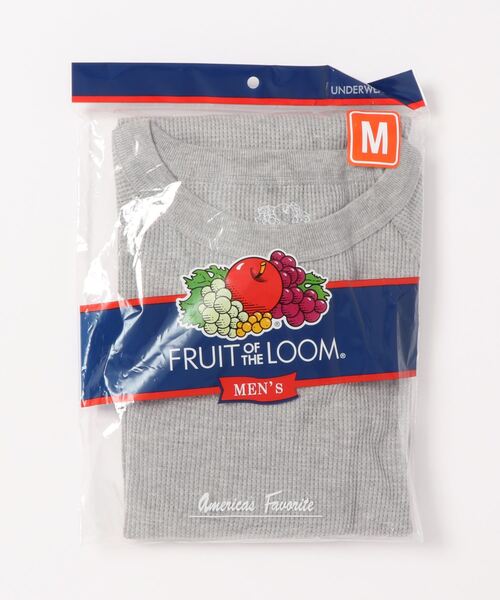 FRUIT OF THE LOOM（フルーツオブザルーム）の「FRUIT OF THE LOOM　ワッフルロンT（Tシャツ/カットソー・メンズ・ホワイト/ブラック/ネイビー/グレー・M/L）」の8枚目の写真