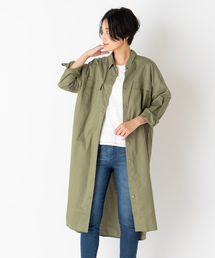 DISCOAT | とろみミリタリーシャツワンピース/スプリングコート(シャツワンピース)