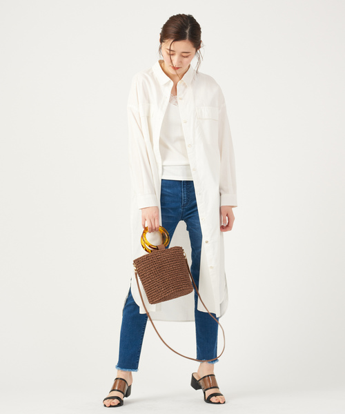 DISCOAT（ディスコート）の「とろみミリタリーシャツワンピース/スプリングコート（シャツワンピース・レディース・オフホワイト/ベージュ/カーキ・FREE）」の13枚目の写真