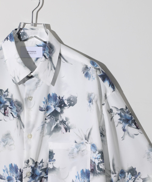 STUDIOUS(ステュディオス)の「【STUDIOUS】NEWダークフラワービッグシルエットアロハシャツ(シャツ/ブラウス・メンズ・ブラック/ブルー/アイボリー・1/2/3)」の16枚目の写真