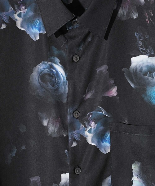 STUDIOUS(ステュディオス)の「【STUDIOUS】NEWダークフラワービッグシルエットアロハシャツ(シャツ/ブラウス・メンズ・ブラック/ブルー/アイボリー・1/2/3)」の9枚目の写真