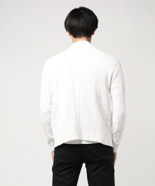 GOSTAR DE FUGA(ゴスタール ジフーガ)の「スタンドニットブルゾン(ブルゾン・メンズ・ホワイト/ミックスグレー・M/L)」の12枚目の写真