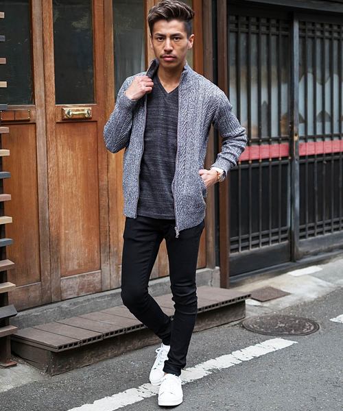 GOSTAR DE FUGA(ゴスタール ジフーガ)の「スタンドニットブルゾン(ブルゾン・メンズ・ホワイト/ミックスグレー・M/L)」の18枚目の写真