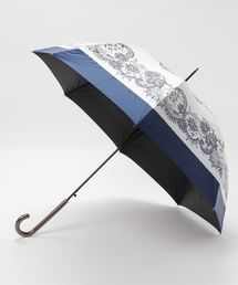 macocca | 遮光率・UV遮蔽率100% 超撥水 ブラックコーティング 晴雨兼用 ジャンプ傘 切替レース柄(長傘)