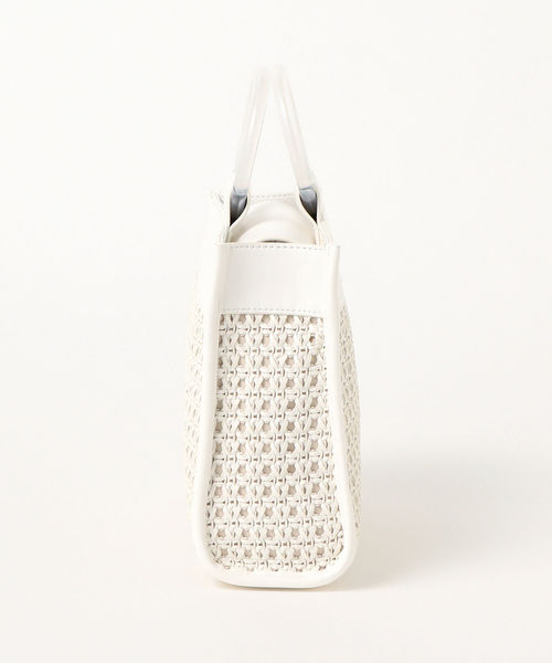 Ray BEAMS（レイビームス）の「Ray BEAMS / メッシュ アクリル ハンドルバッグ（ショルダーバッグ・レディース・ホワイト/クリーム・ONE SIZE）」の5枚目の写真