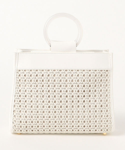 Ray BEAMS（レイビームス）の「Ray BEAMS / メッシュ アクリル ハンドルバッグ（ショルダーバッグ・レディース・ホワイト/クリーム・ONE SIZE）」の21枚目の写真