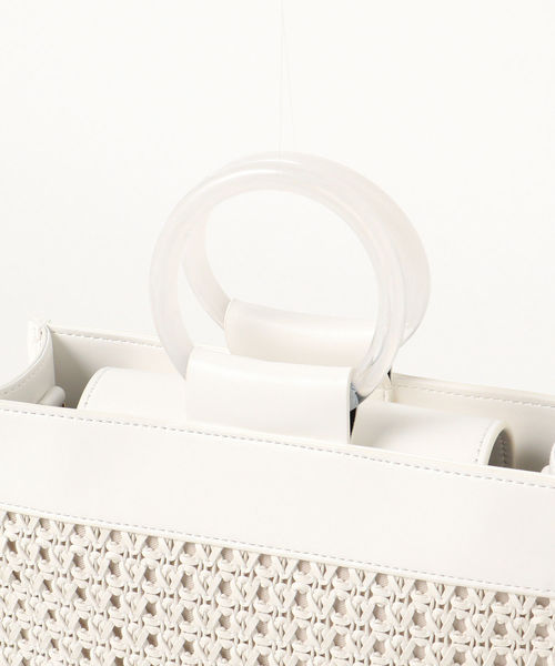 Ray BEAMS（レイビームス）の「Ray BEAMS / メッシュ アクリル ハンドルバッグ（ショルダーバッグ・レディース・ホワイト/クリーム・ONE SIZE）」の19枚目の写真