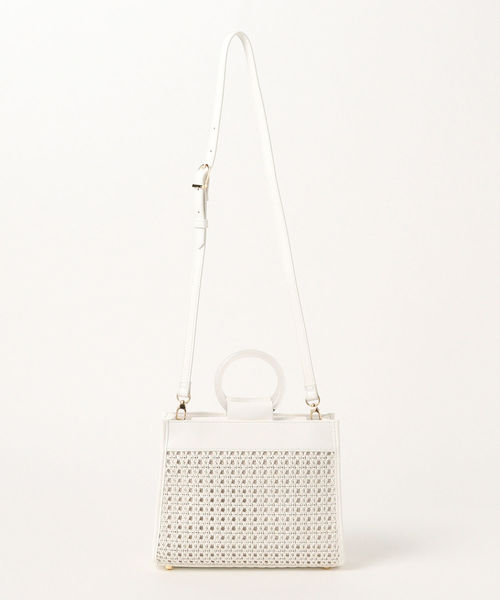 Ray BEAMS（レイビームス）の「Ray BEAMS / メッシュ アクリル ハンドルバッグ（ショルダーバッグ・レディース・ホワイト/クリーム・ONE SIZE）」の16枚目の写真