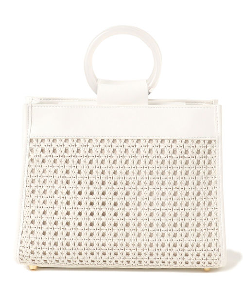 Ray BEAMS（レイビームス）の「Ray BEAMS / メッシュ アクリル ハンドルバッグ（ショルダーバッグ・レディース・ホワイト/クリーム・ONE SIZE）」の2枚目の写真