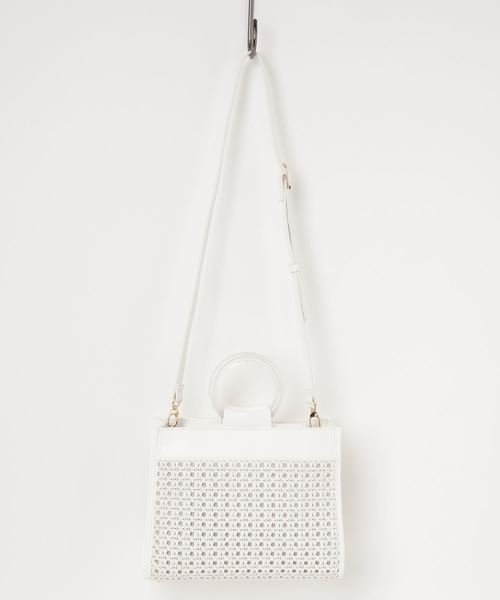 Ray BEAMS（レイビームス）の「Ray BEAMS / メッシュ アクリル ハンドルバッグ（ショルダーバッグ・レディース・ホワイト/クリーム・ONE SIZE）」の8枚目の写真