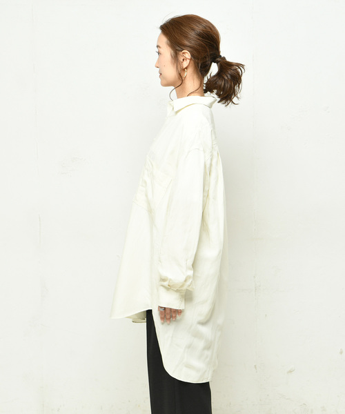 DouDou（ドゥドゥ）の「麻レーヨンBIGシャツ（シャツ/ブラウス・レディース・ブラック/ベージュ/アイボリー・FREE）」の19枚目の写真