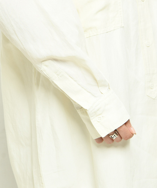 DouDou（ドゥドゥ）の「麻レーヨンBIGシャツ（シャツ/ブラウス・レディース・ブラック/ベージュ/アイボリー・FREE）」の16枚目の写真